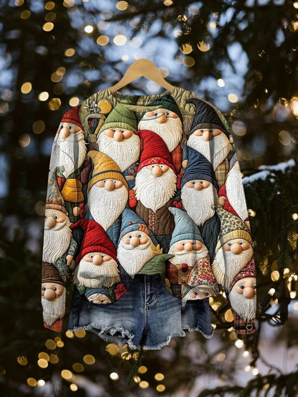 Gnome Family Christmas Holiday Sweatshirt Cute Clothes Cozy Christmas Gifts For Girlfriend