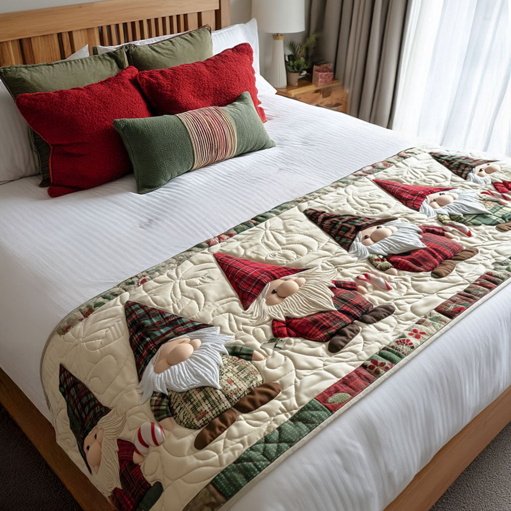 Gnome for the Holidays Quilted Bed Runner Holiday Bedroom Ideas Xmas Gifts For Mother In Law