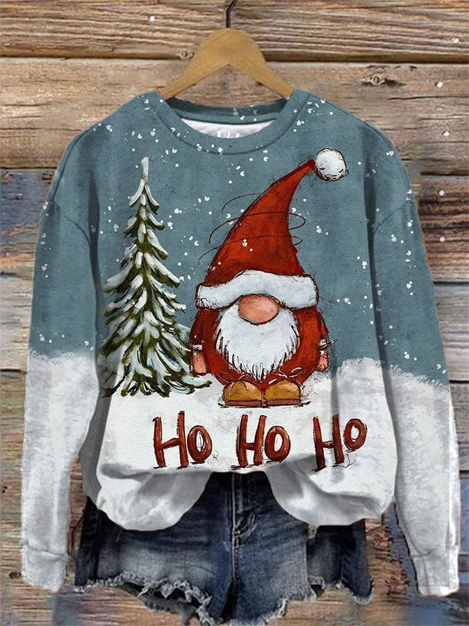 Gnome Ho Ho Ho Christmas Holiday Sweatshirt Cute Apparel Gifts For Gnome Lovers