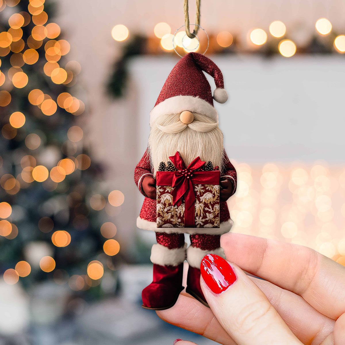 Gnome Holiday Cheer Mica Ornament