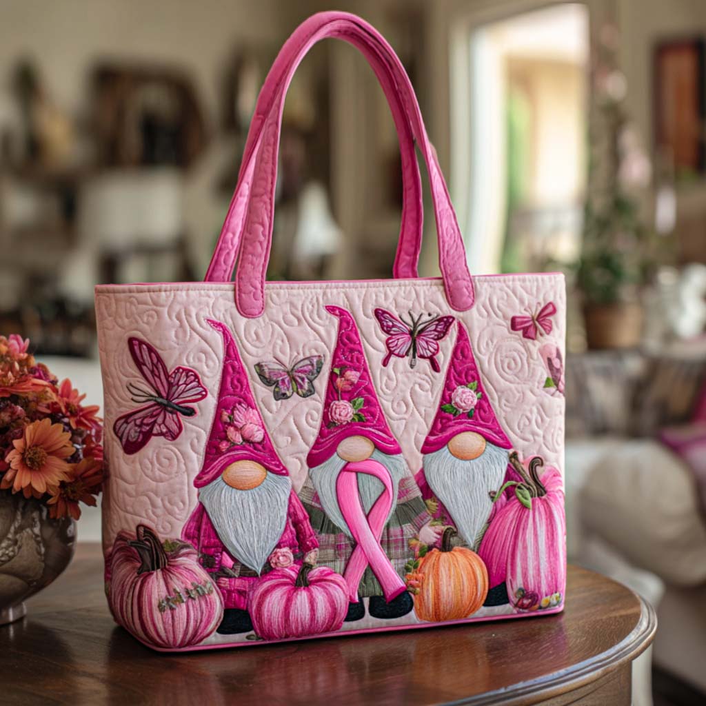 Gnome Hope Squad Quilted Tote Bag Fall Autumn Gifts For Him