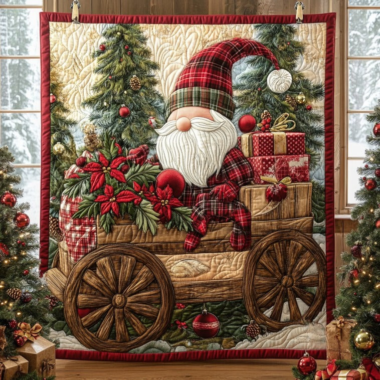 Gnome Joy Quilt Unique Quilt Blanket Gift for Special Occasions