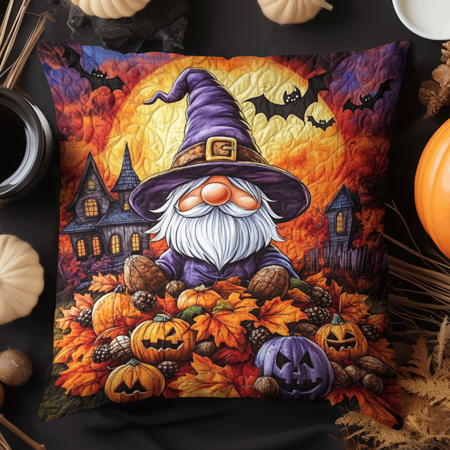 Gnome Magic Pillow Case Christmas Throw Pillow Case