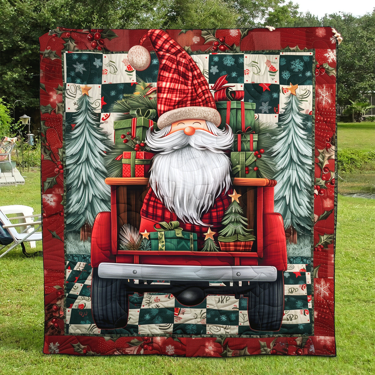 Gnome Magic Quilted Blanket Best Christmas Gifts For Women