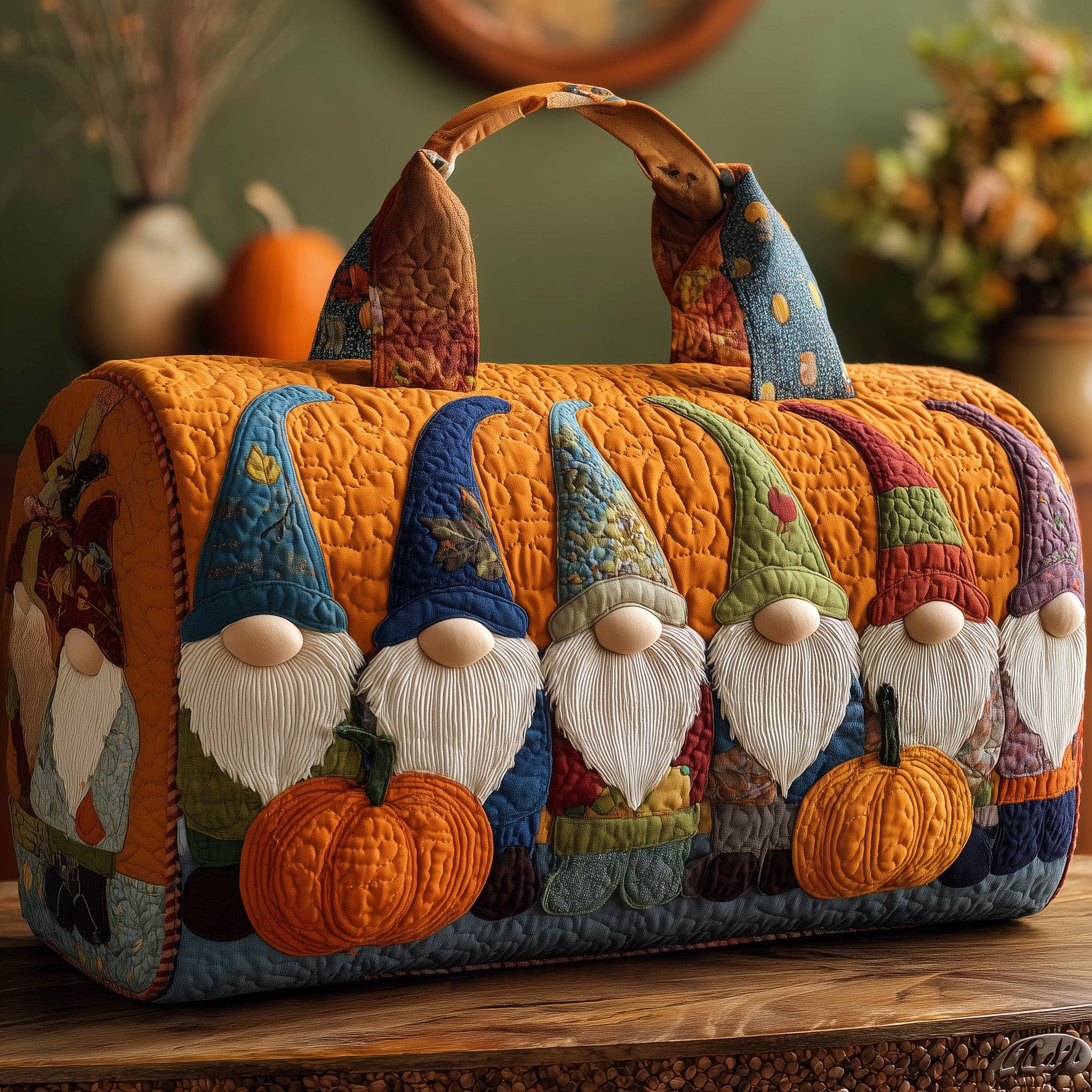 Gnome Quilted Duffle Bag Graduation Gift Idea