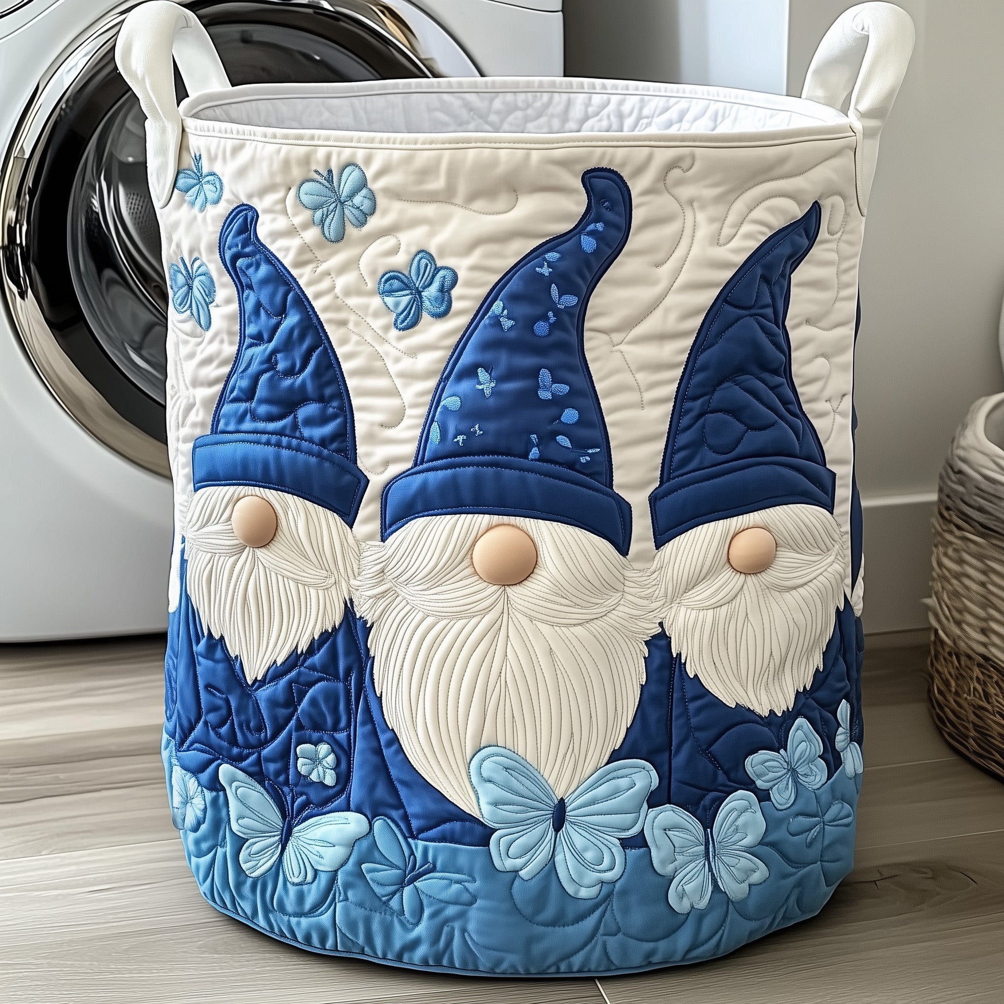 Gnome Quilted Laundry Basket Gnome Christmas Tree Decorations