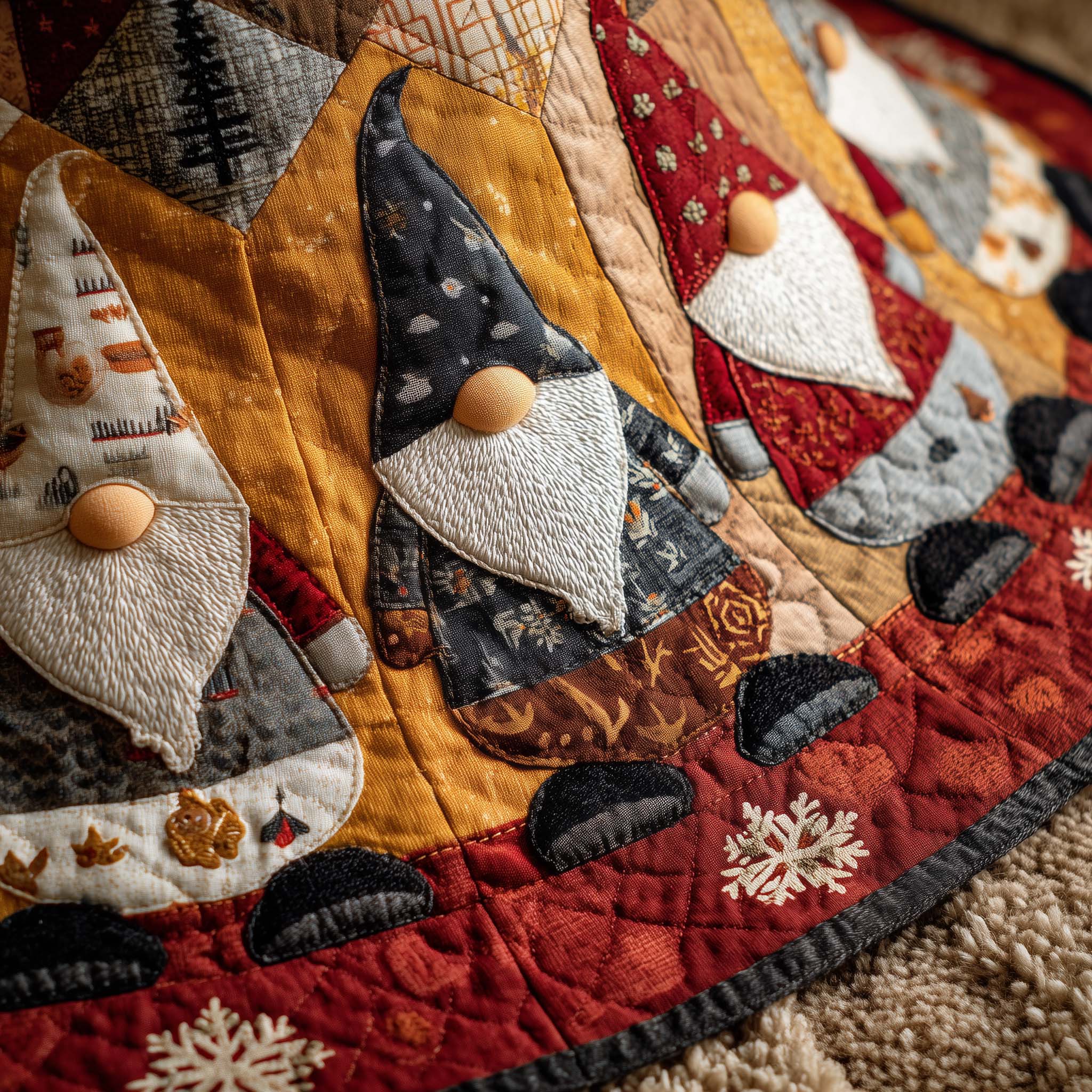 Gnome Quilted Tree Skirt Best Gnome Lovers Decoration Items For Christmas 2025