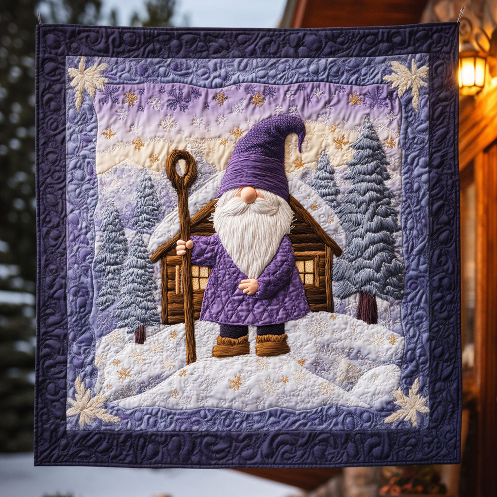 Gnome Winter Magic Quilt Warm and Stylish Quilt Blanket for Winter Nights