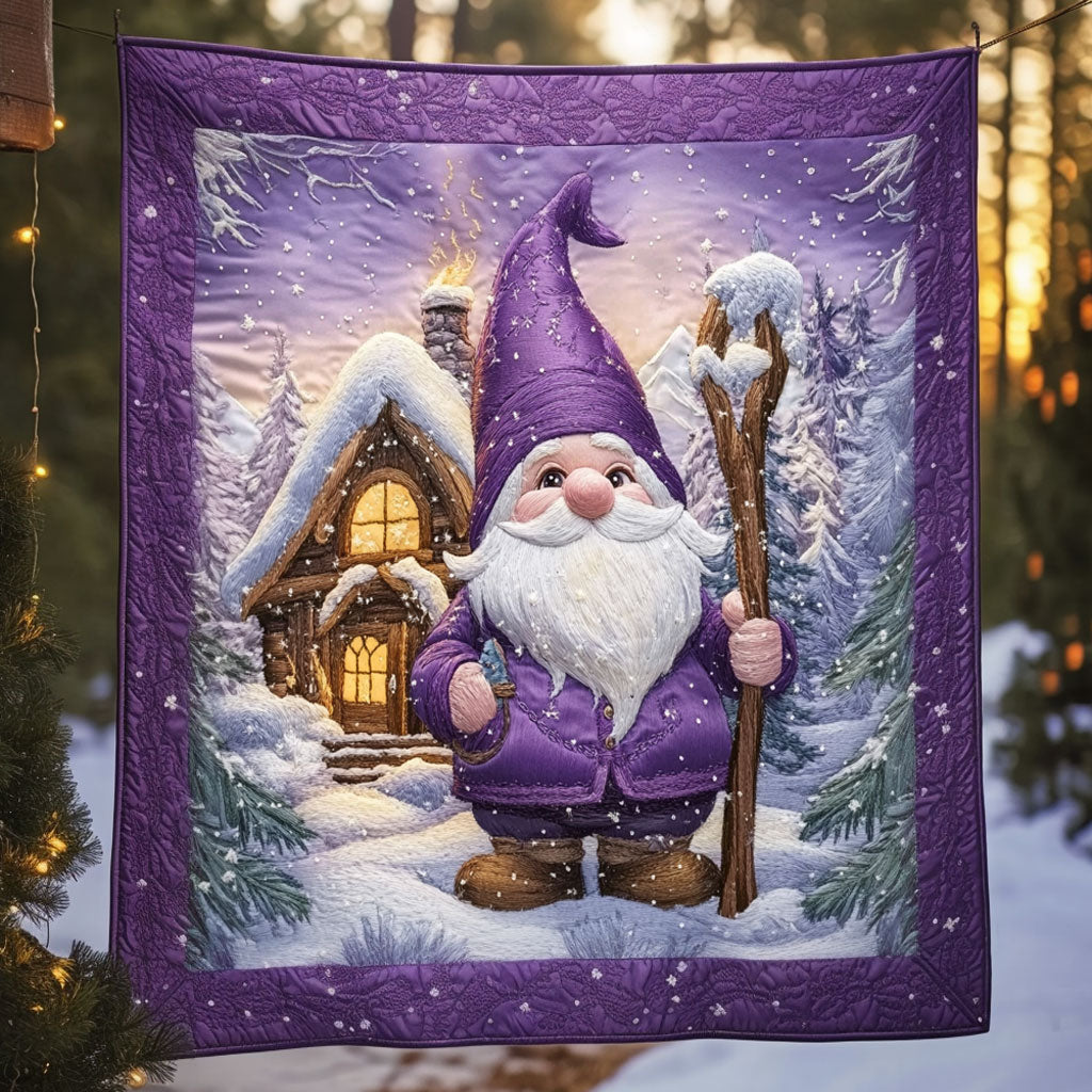 Gnome Winter Tale Quilted Blanket Throws For Couch Gnome Christmas Gifts