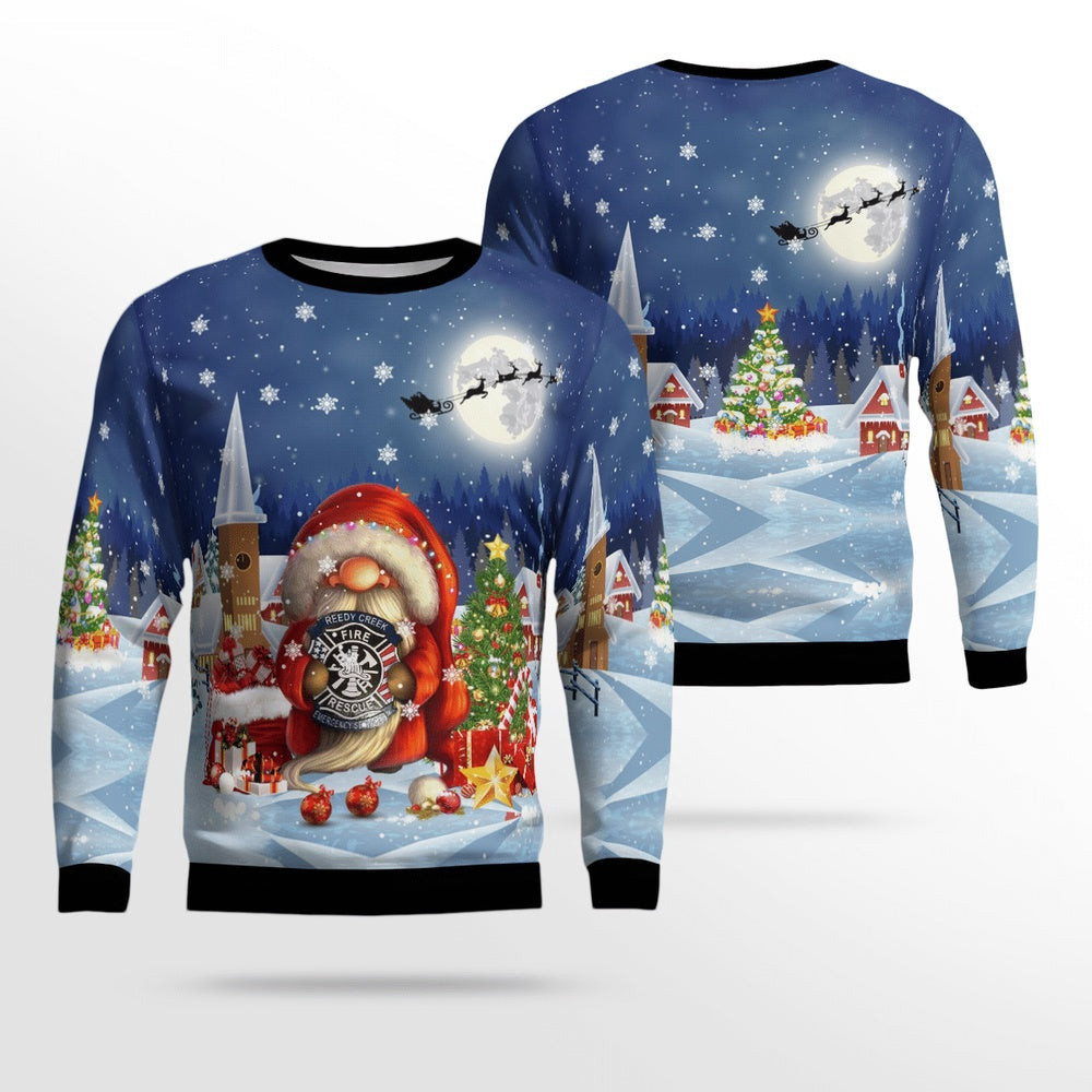 Gnomies Reedy Creek Fire And Rescue Department Emergency Medical Services Christmas Unisex Sweaters Gift For Christmas