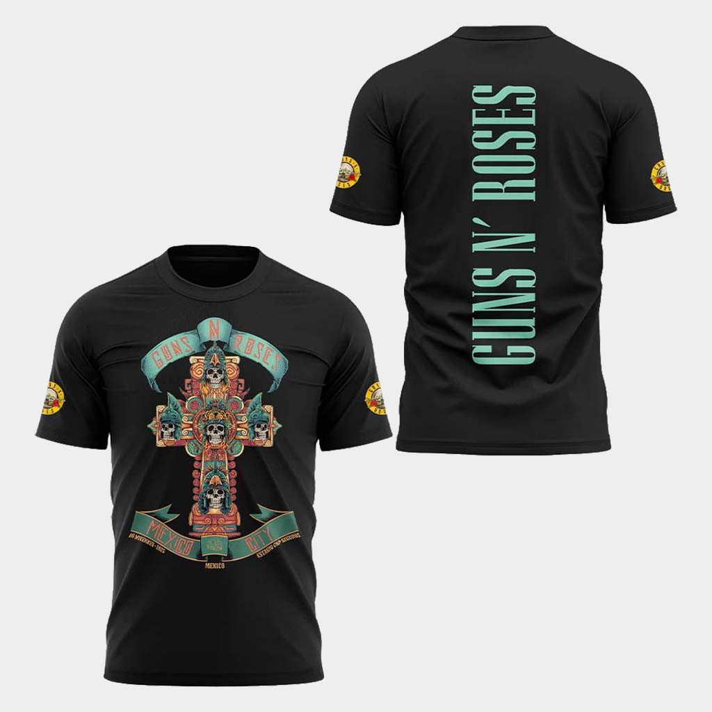 GnR Tour 2025 Peru T-Shirt Guns N Roses Merch Gifts For Rock Band Fans