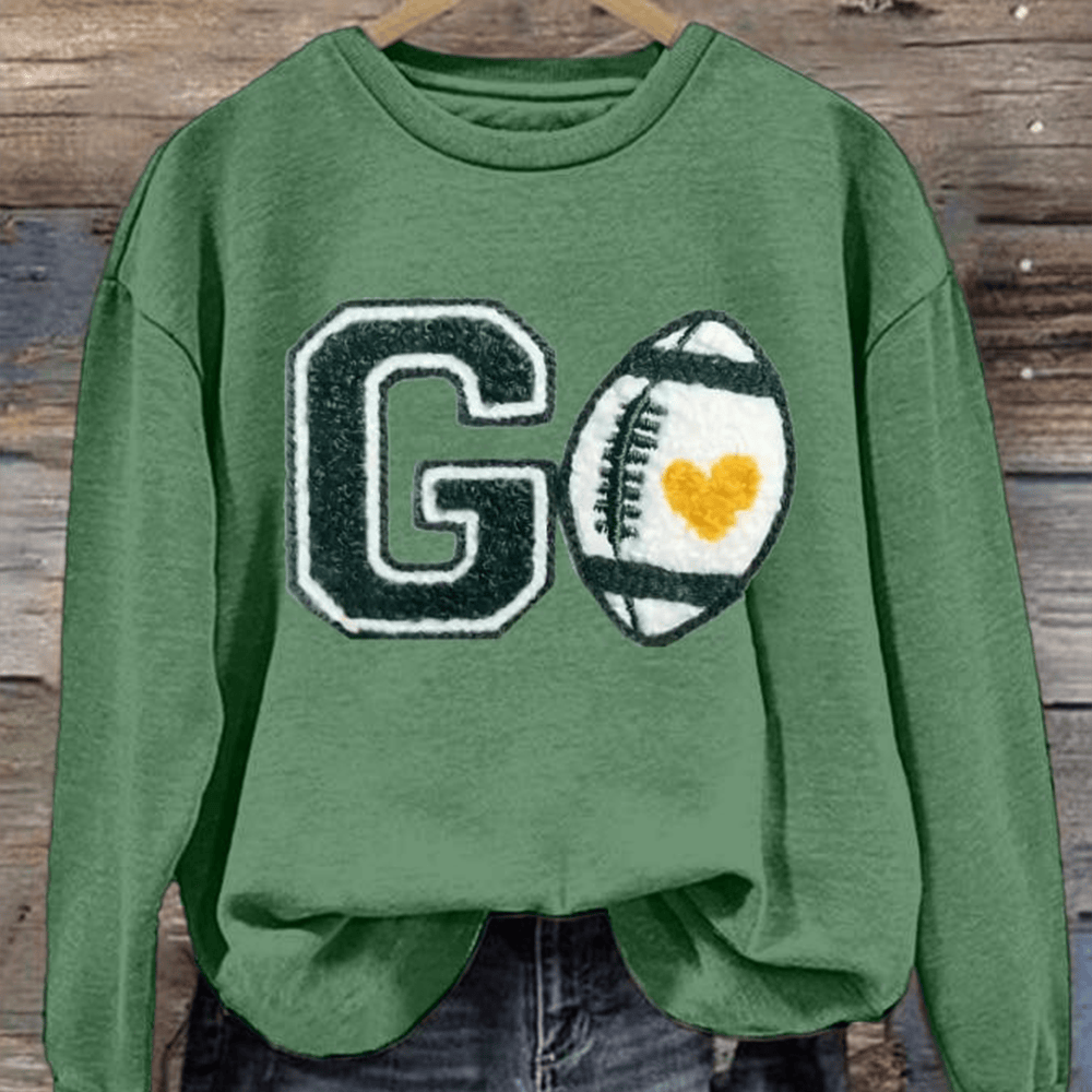 Go Green Bay Packers Sweatshirt Football Themed Green Bay Packers Apparel Cool Fan Gear