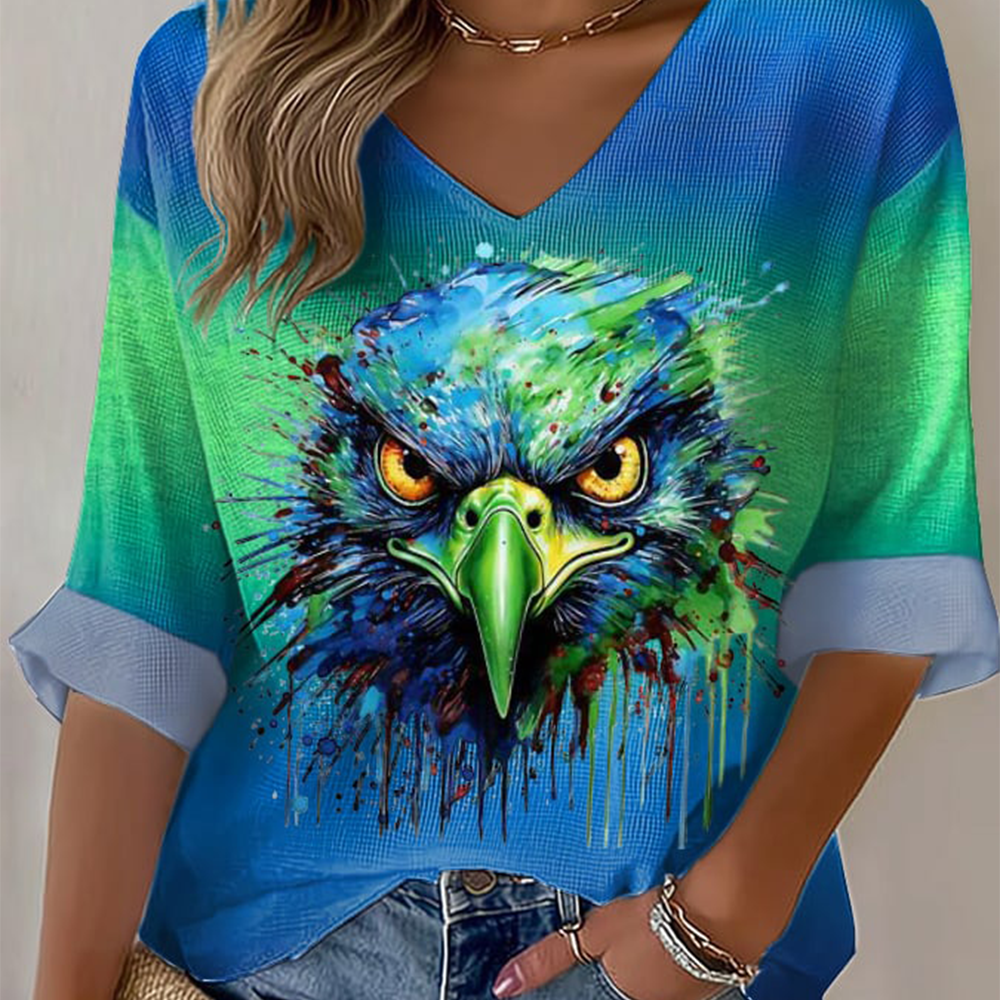 Go Hawks Seattle Seahawks V-Neck Long Sleeve Shirt Game Day Football Merch Gift For Her