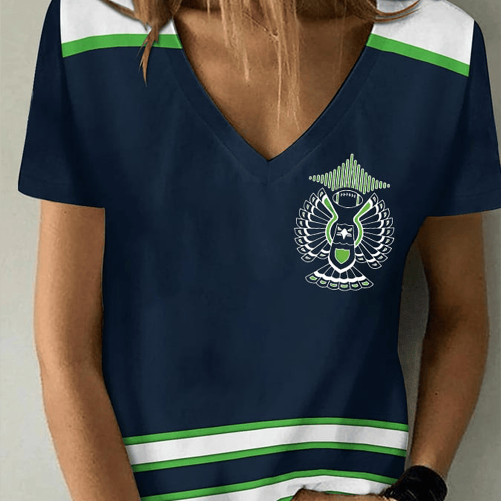 Go Hawks Seattle Seahawks V-Neck Shirt Football Shirt Gift For Seattle Seahawks Lovers