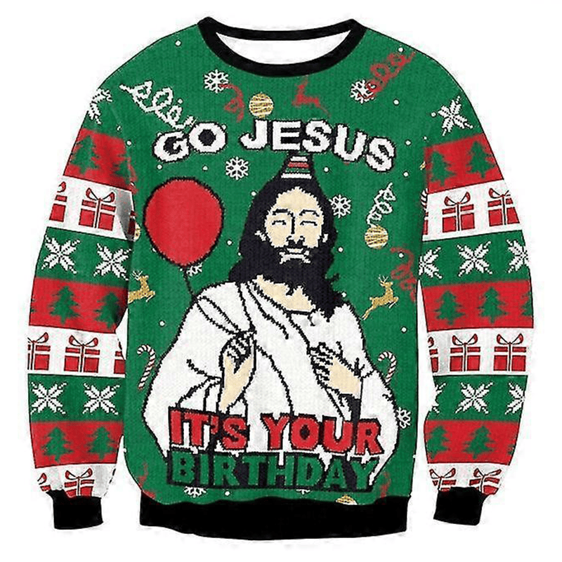 Go Jesus It's Your Birthday Funny Christmas Ugly Sweater Xmas Wear Christmas Gift Ideas