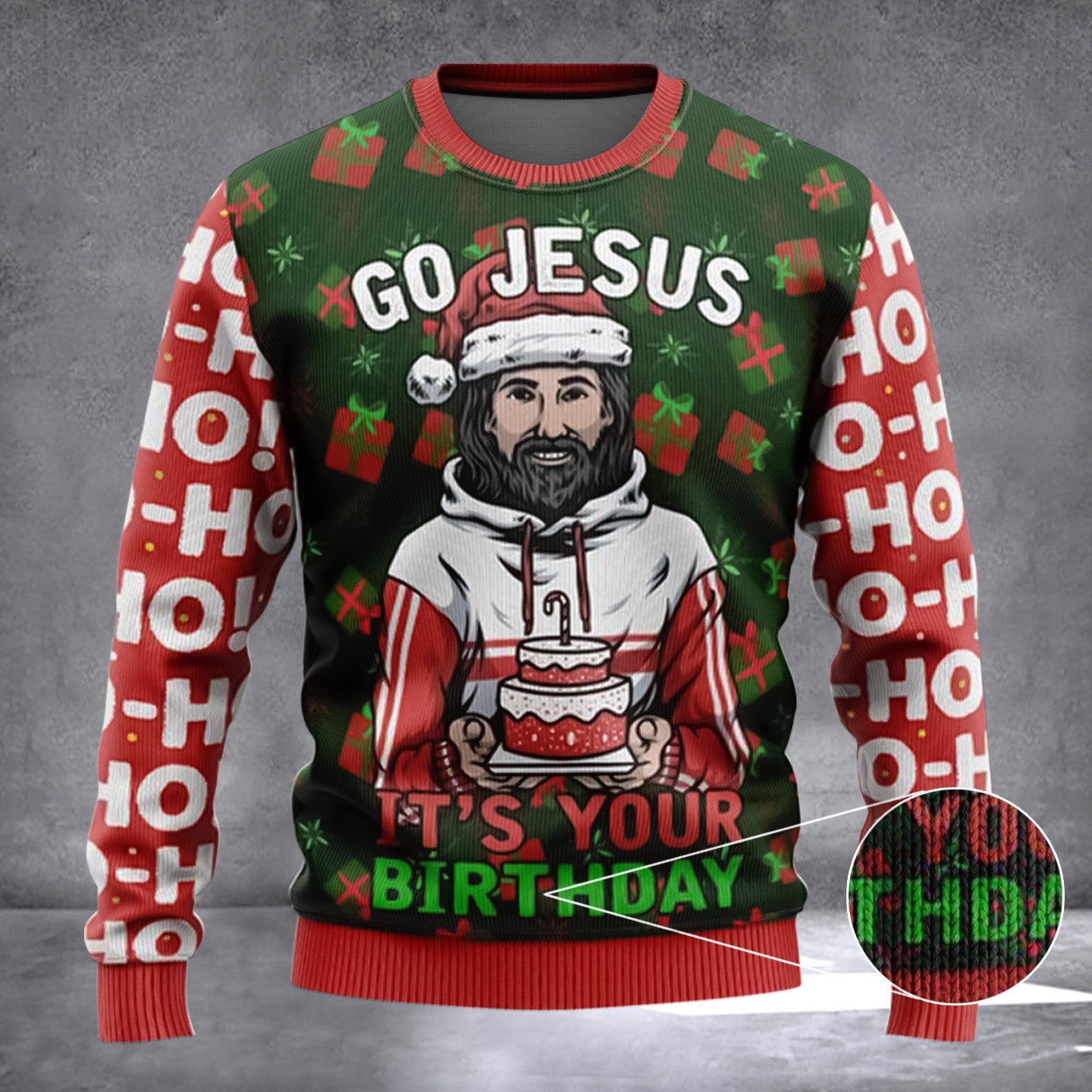 Go Jesus It's Your Birthday Ugly Christmas Sweater Funny Jesus Christmas Sweater Jumper