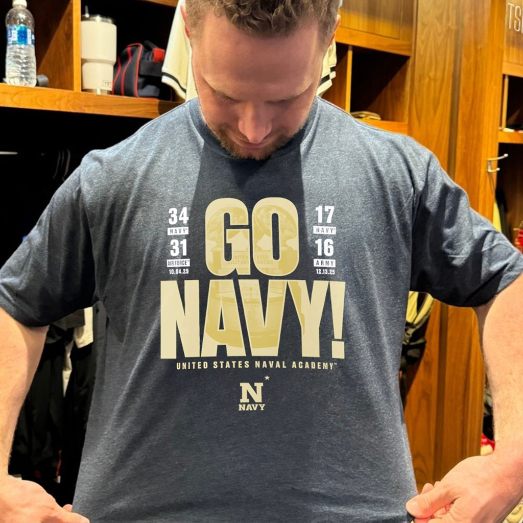 Go Navy Navy Midshipmen Beat Air Force And Army United States Naval Academy 2025 T Shirt