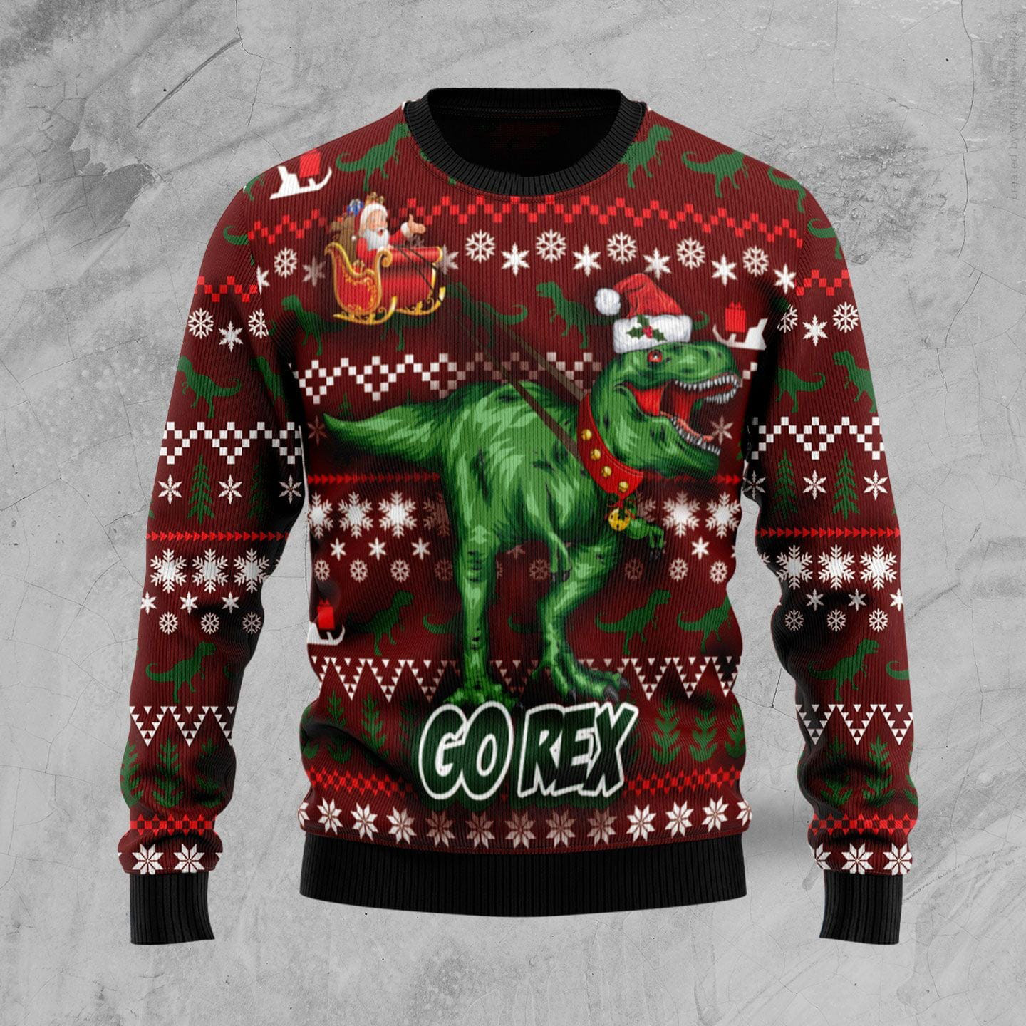 Go Rex Ugly Christmas Sweater Animal Themed Christmas Gifts For Dinosaur Lovers