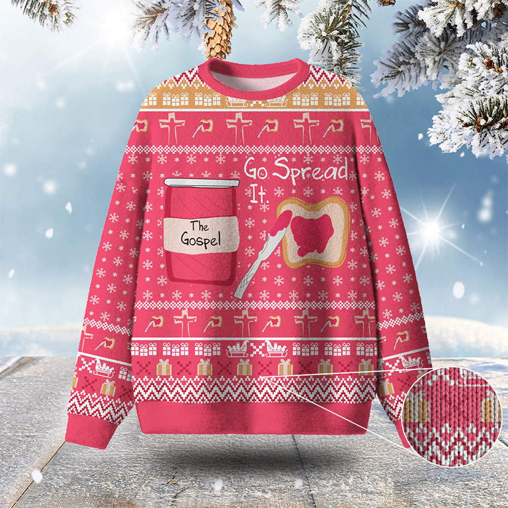 Go Spread It Ugly Christmas Sweater Christian Themed Christmas Gifts For Mother