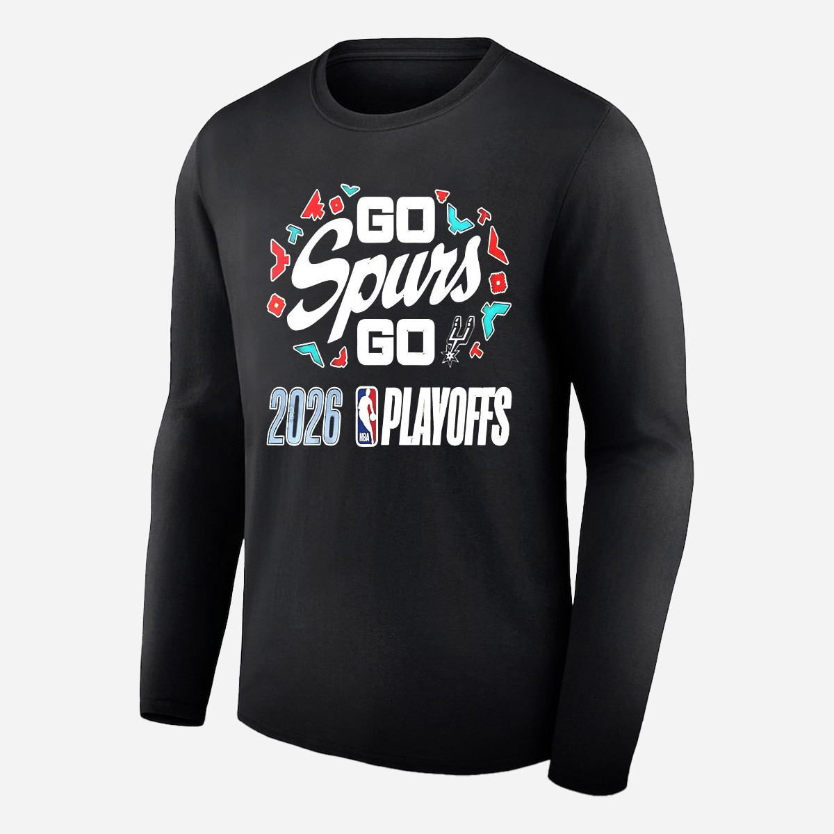 Go Spurs Go 2026 NBA Playoffs San Antonio Spurs Long Sleeve Shirt Basketball Apparel