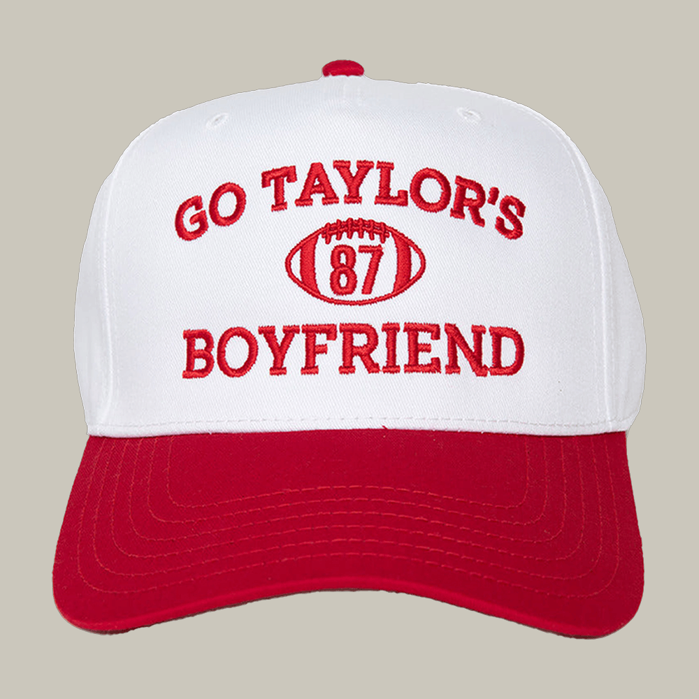 Go Taylor's Boyfriend 87 Two Toned Hat Katydid Merch Football Fan Gear