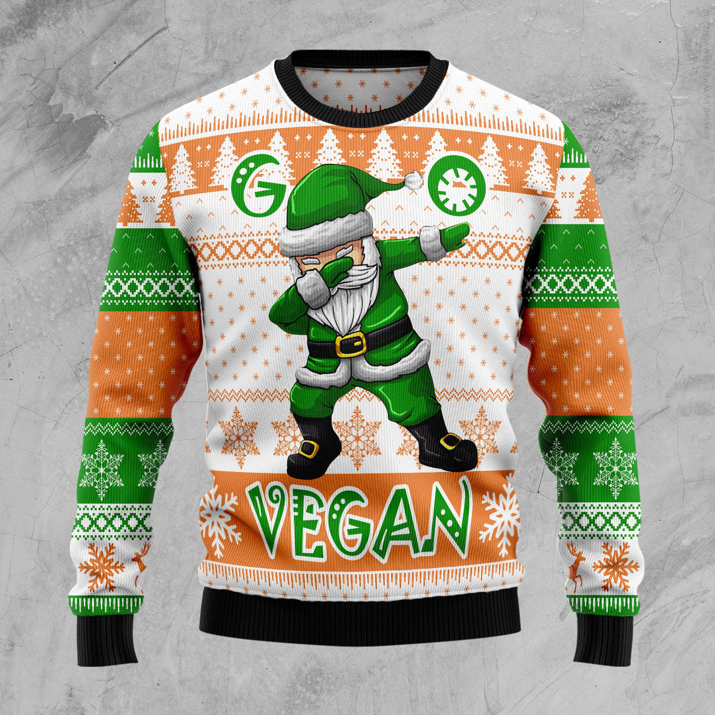 Go Vegan Ugly Christmas Sweater Holiday Apparel Christmas Gifts For Santa Claus Lovers