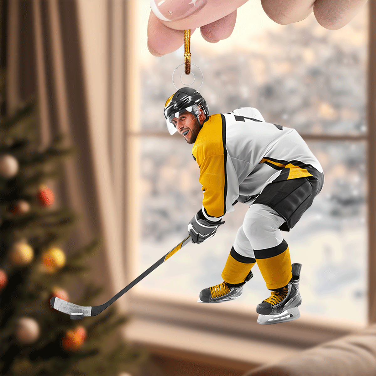 Goals Are Earned Not Given Personalized Photo Mica Ornament Christmas Gift For Sport