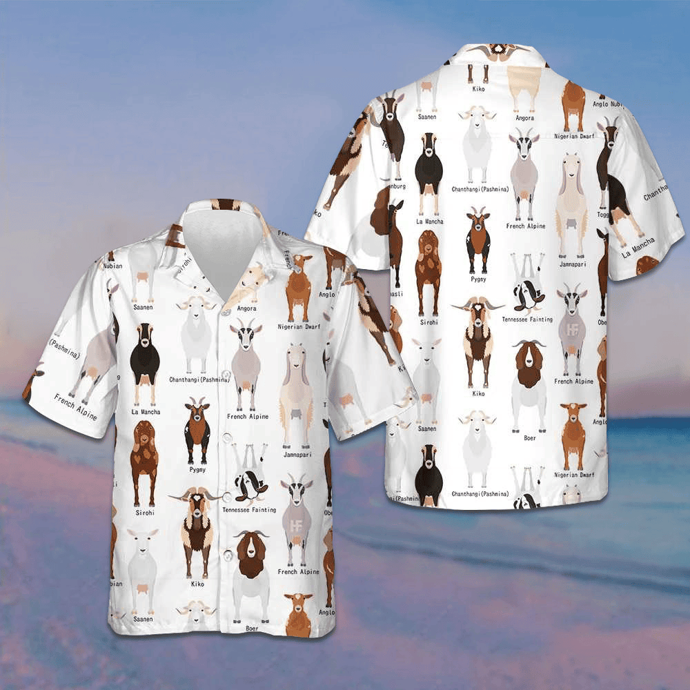 Goat Breeds Hawaiian Shirt Beach Button Up Shirts Mens Gifts For Boyfriend Goat Breeds Hawaiian Shirt Beach Button Up Shirts Mens Gifts For Boyfriend