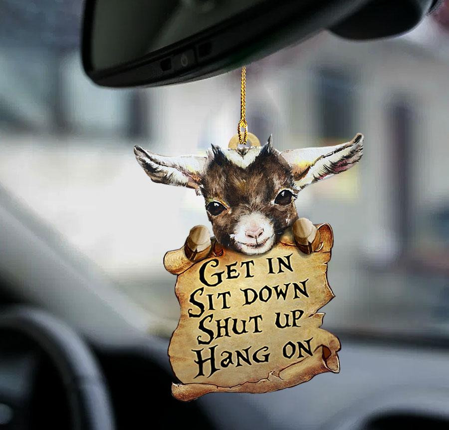Goat get in goat lover two sided ornament funny ornament for my car his car gift
