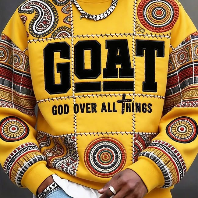 GOAT God Over All Things Sweatshirt Christian Faith Apparel Best Gift For Believers