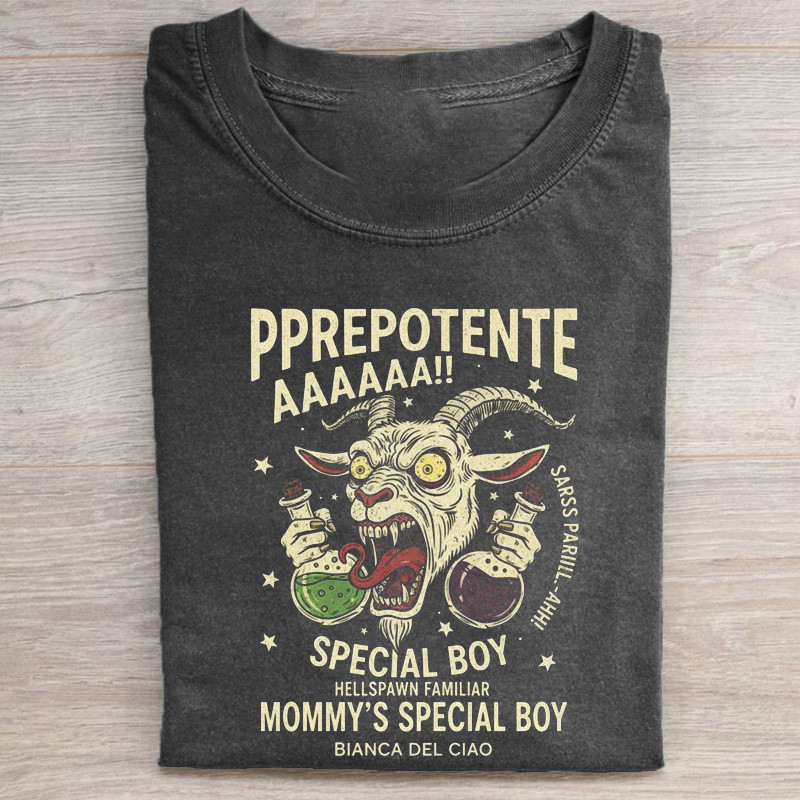 Goat PPREPOTENTE AAAAAA T-Shirt Special Boy Mommys Clothes Gifts For Men