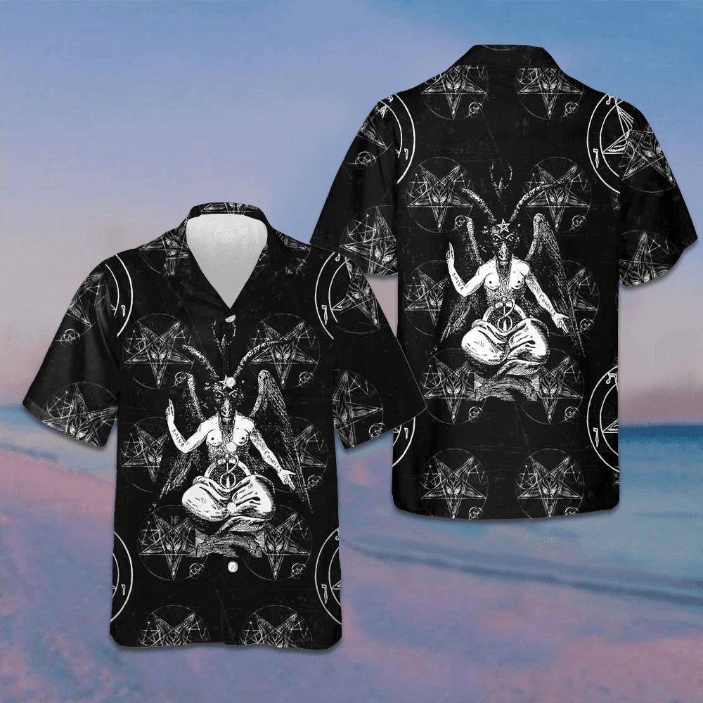 Goat Satan Hawaiian Shirt Button Up Beach Shirts Mens Gifts For Boyfriend Goat Satan Hawaiian Shirt Button Up Beach Shirts Mens Gifts For Boyfriend