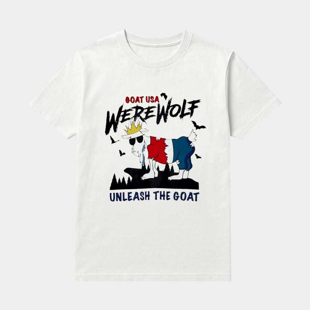 Goat USA Werewolf Unleash The Goat Shirt Halloween Apparel Gifts For Husband