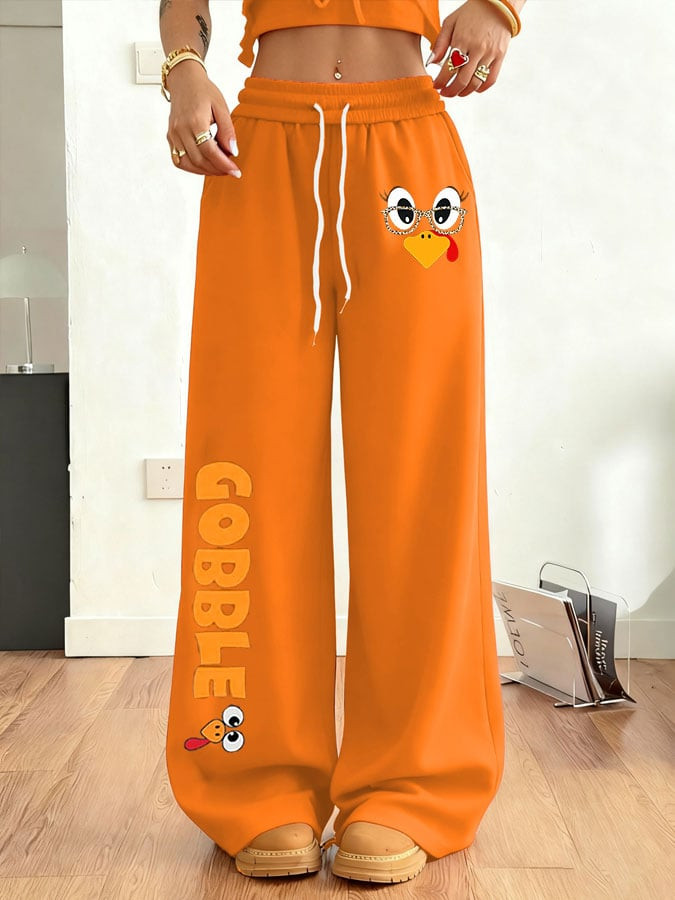 Gobble Turkey Sweatpants Thanksgiving Clothing Presents For Turkey Lovers