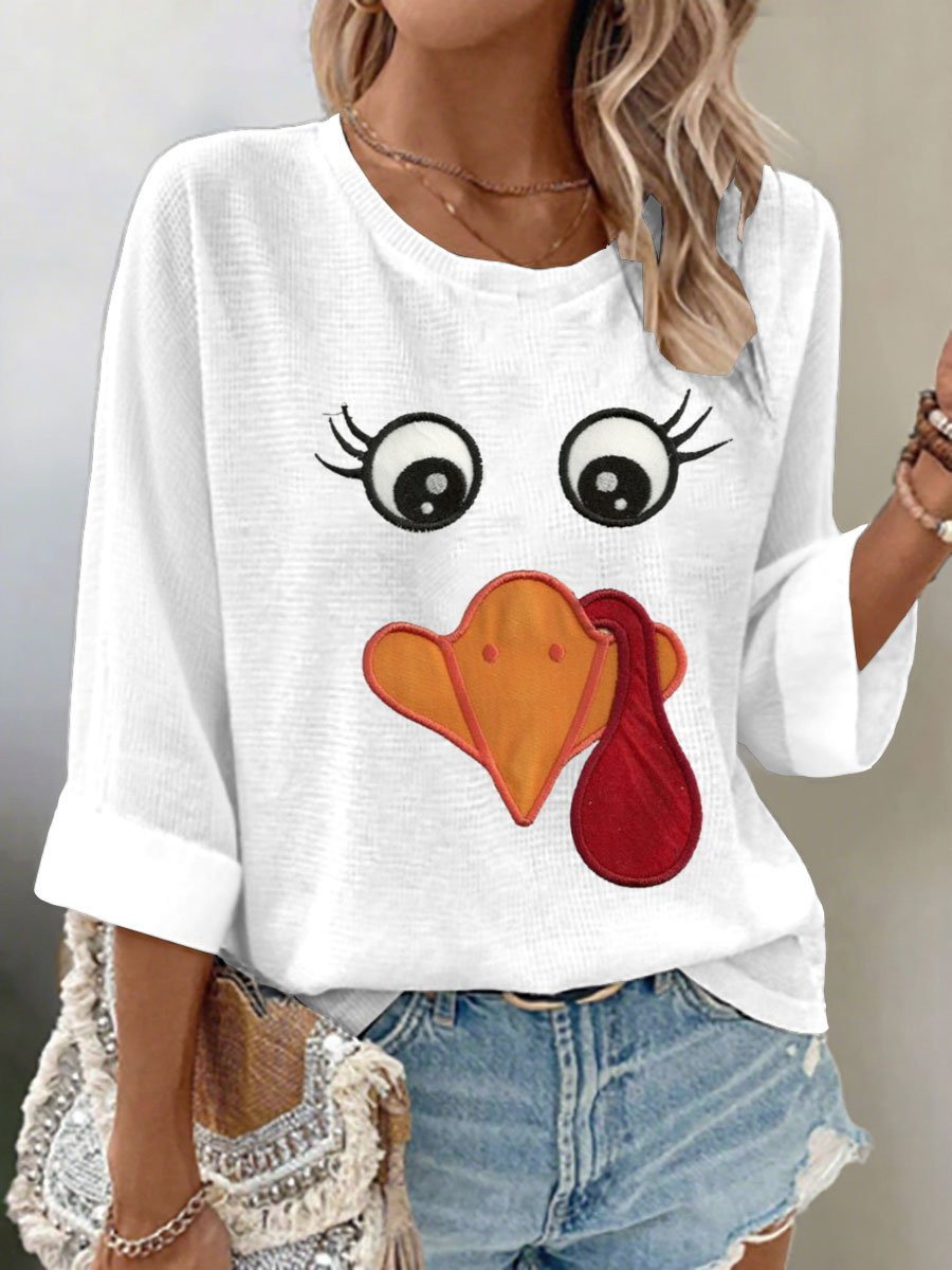 Gobble Turkey Sweatshirt Funny Turkey Cartoon Apparel Thanksgiving Ideal Gifts