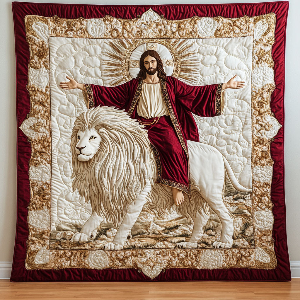 God & Lion Quilt Blanket King Blanket Corporate Christmas Gifts