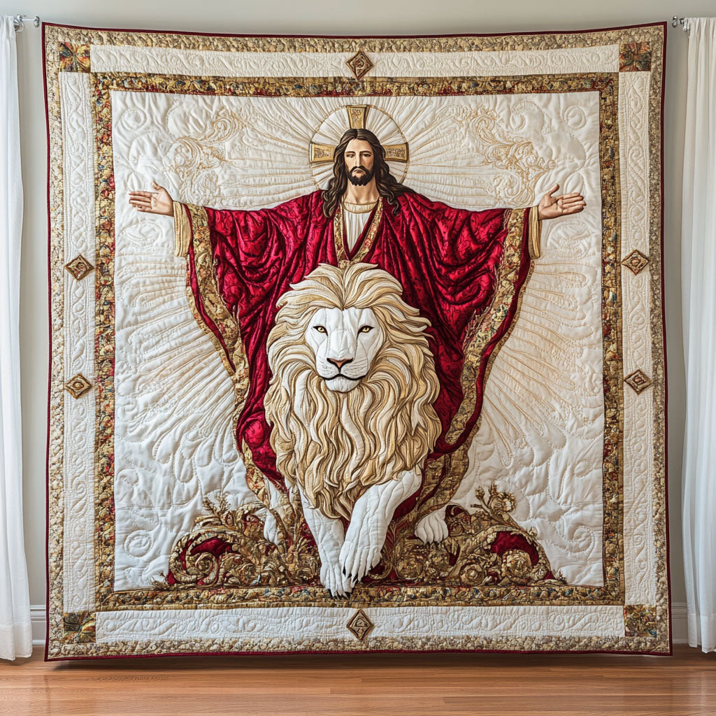 God And Lion Quilted Blanket Christmas Throw Blanket Christmas Gift Ideas For Nana