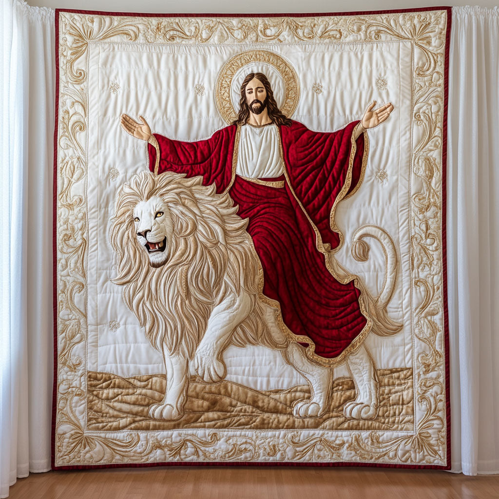 God And The Lion Quilt Blanket Christmas Throws Gifts For Christians