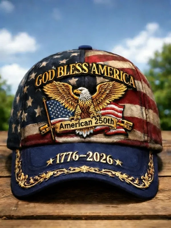God Bless America Hat 250th Anniversary American Cap USA Flag Hat Gift For Dad