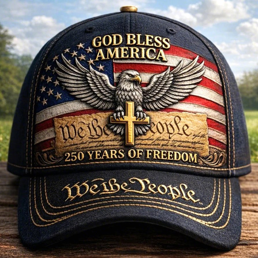 God Bless America We The People 1776 2026 Hat Patriotic Eagle Baseball Cap