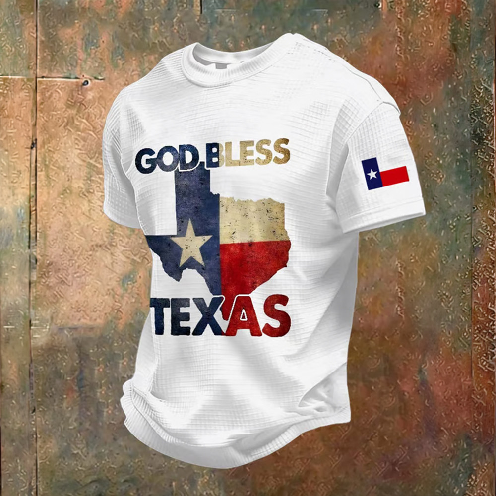 God Bless Texas T-Shirt Texas Independence Day Clothes Patriotic Gift For Boyfriend