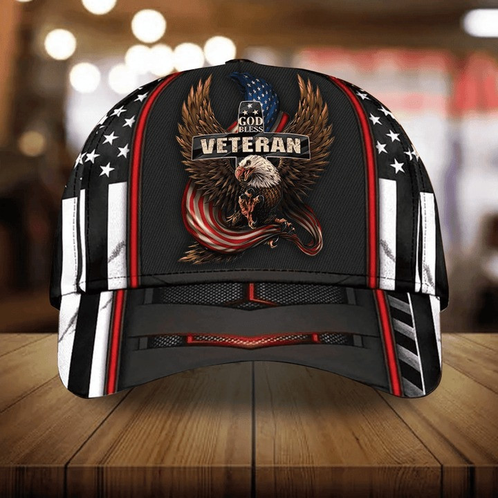 God Bless Veteran Classic Cap Gift For Friends and Dad on Veterans Day