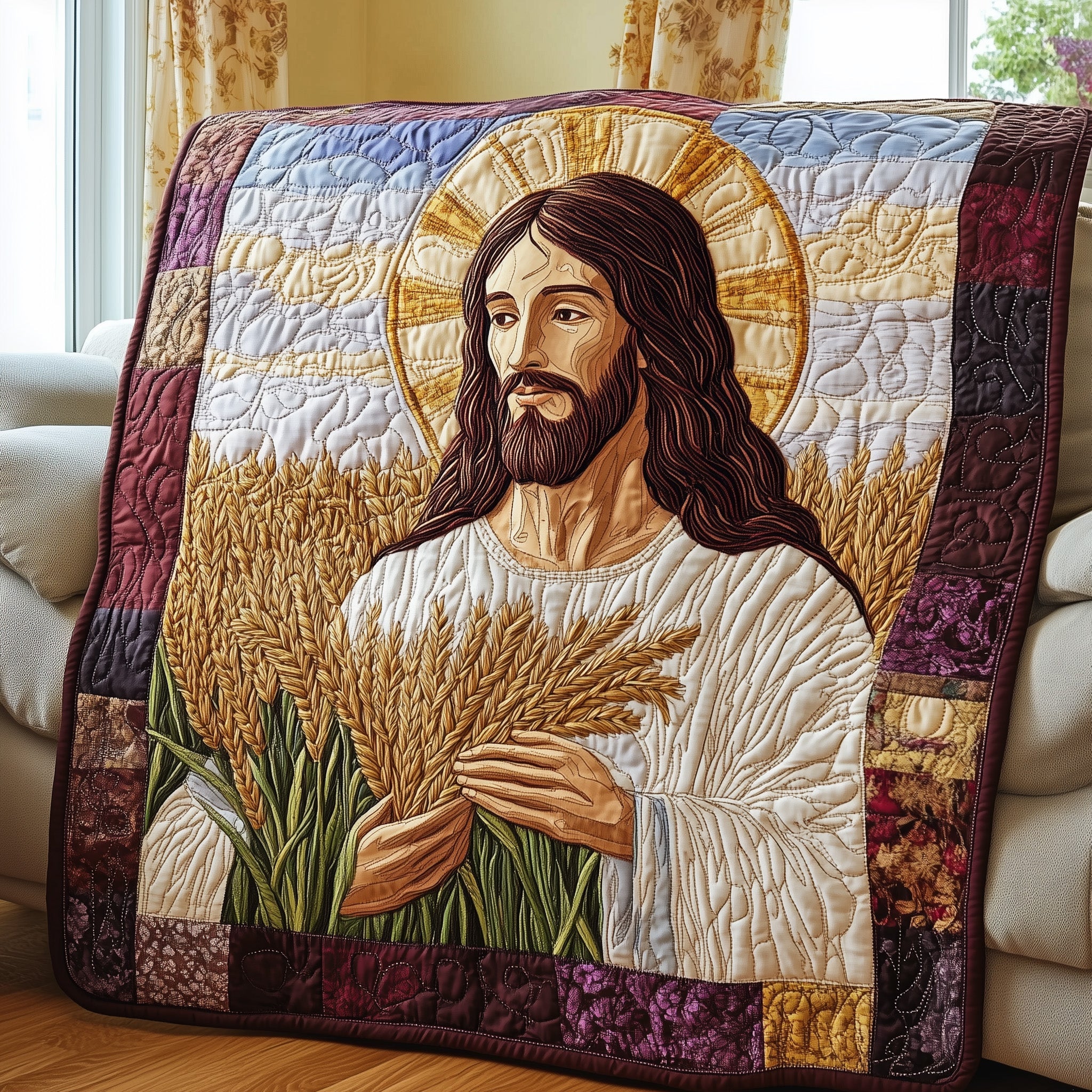 God Blessings Quilted Blanket Cute Bed BlanketBest Easter Themed Gifts