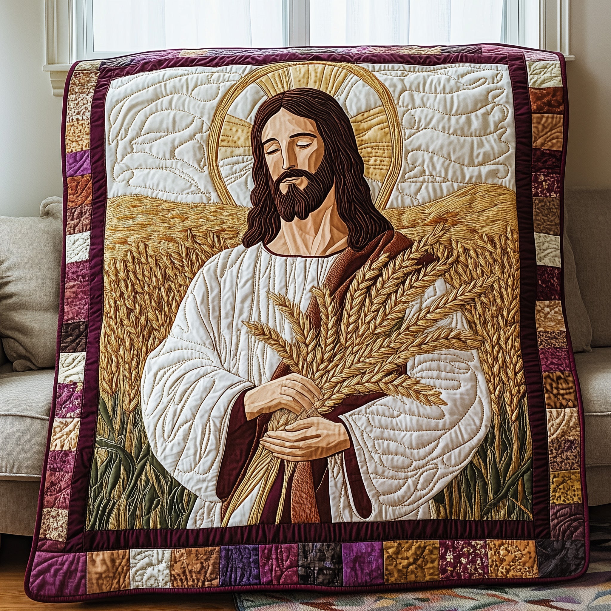 God Blessings Quilted Blanket Cute Bed BlanketReligious Easter Gifts