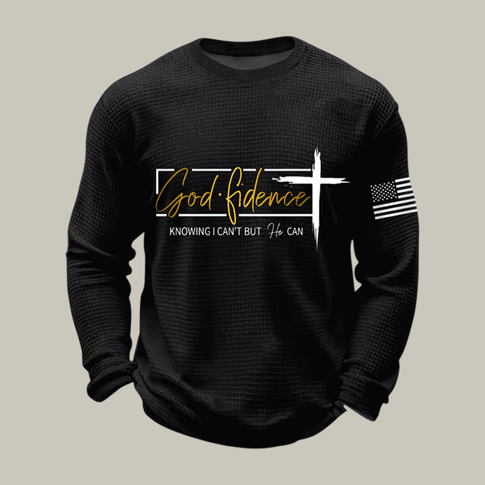 God Confidence Knowing I Cant But He Can Long Sleeve Shirt In God We Trust Apparel Christian Gift
