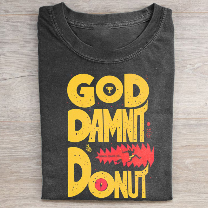 God Damnit Donut T-Shirt Princess Donut And Mongo Clothing Gift For Cat Dad