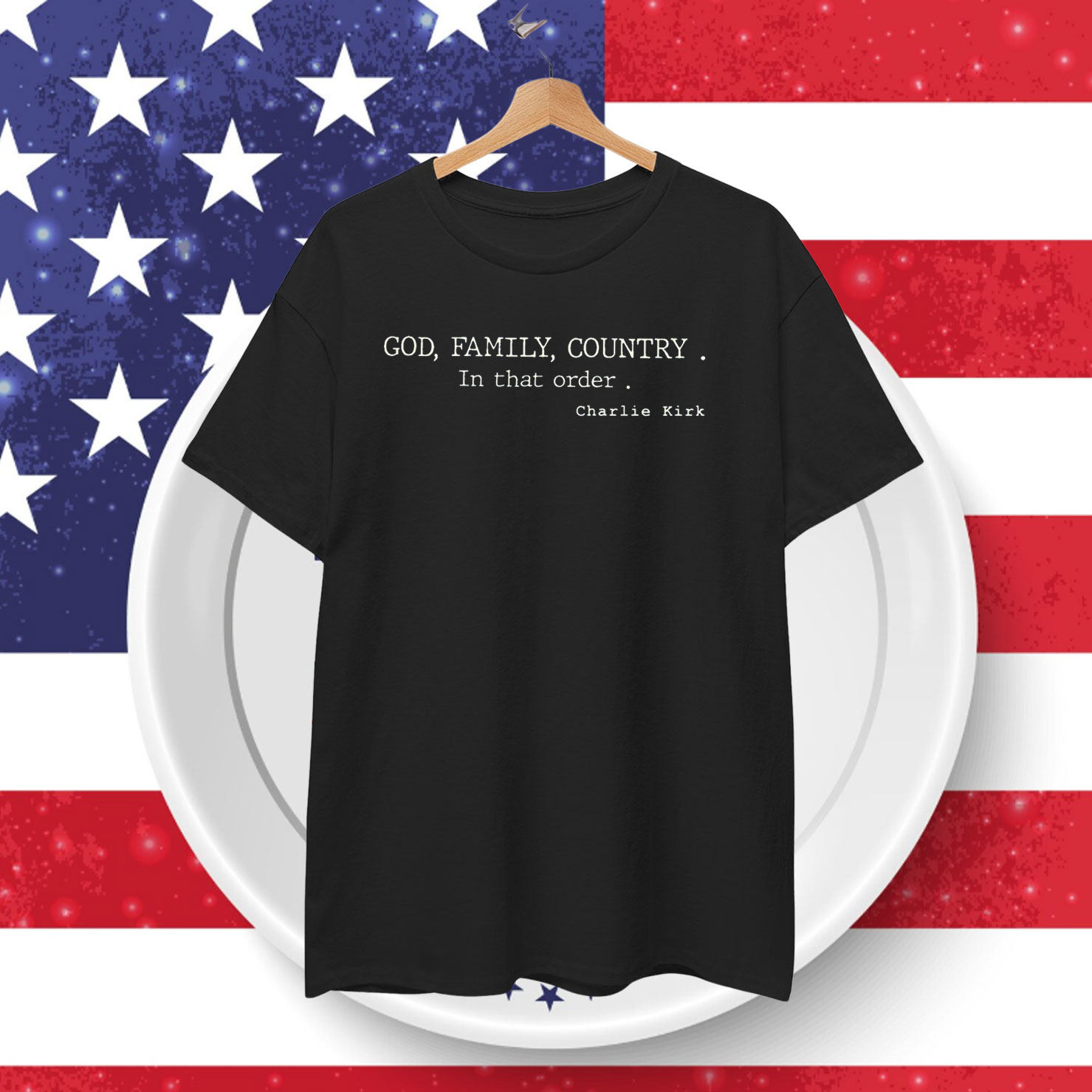 God Family Country Charlie Kirk Shirt