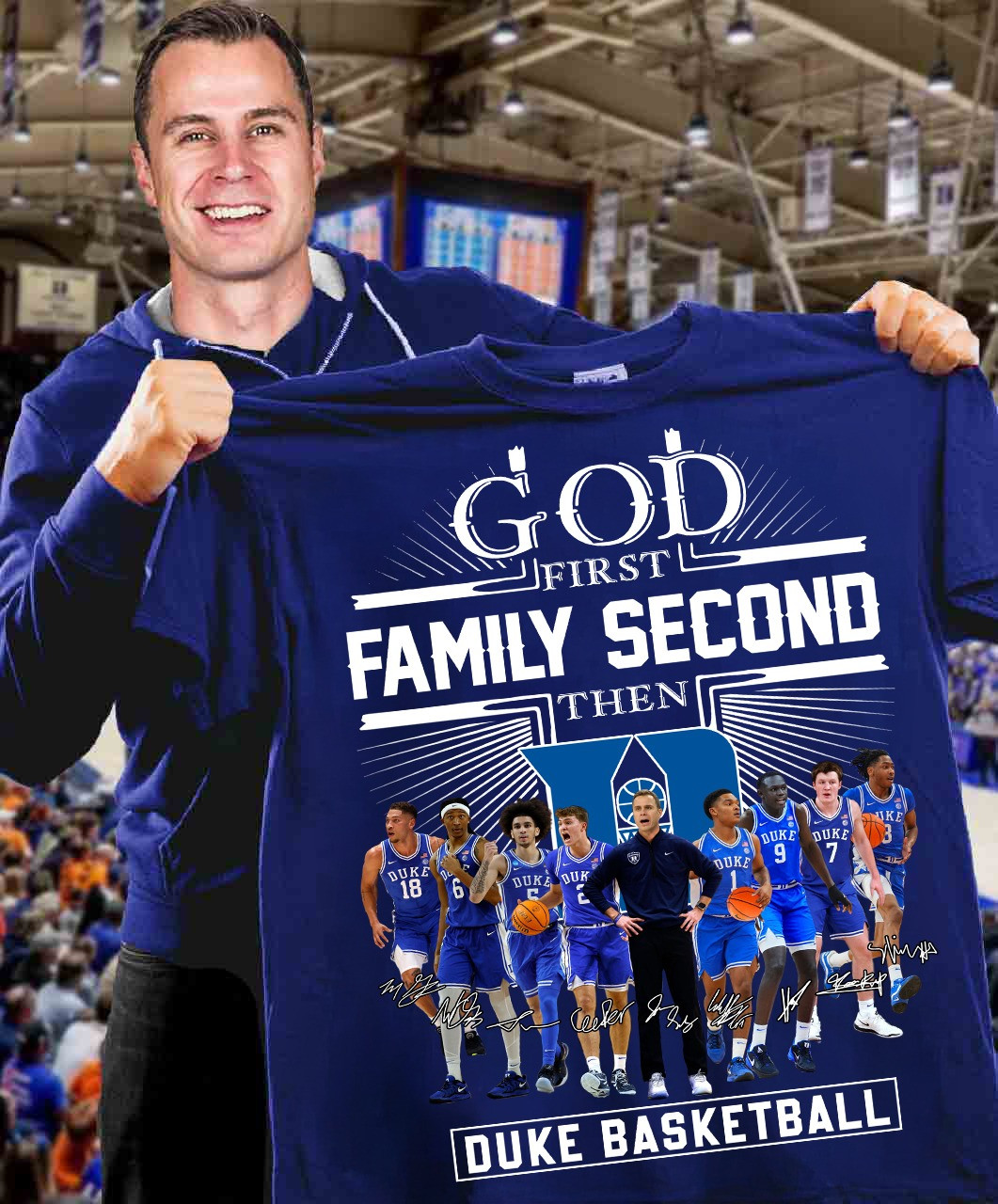 God First Family Second Then Duke Basketball Shirt Go Duke Blue Devils ACC Championship