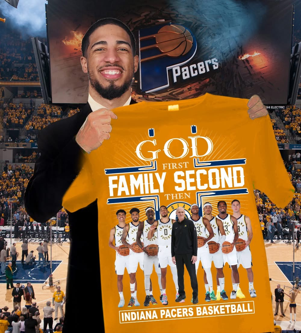 God First Family Second Then Indiana Pacers Shirt Basketball Fan Merch Faith Gifts For Him