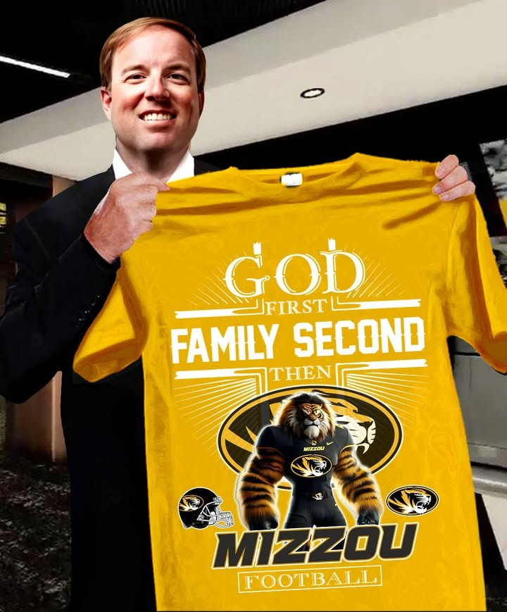 God First Family Second Then Missouri Tigers Mizzou Football T-Shirt Fan Merch Clothing